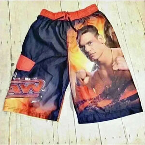 Licensed WORLD WRESTLING RAW Boys Teen Swim Surf Board WWR Shorts size L 14/16